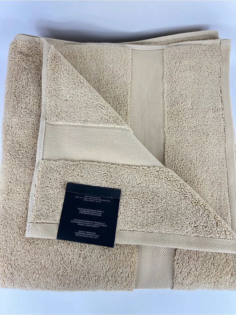 Ralph Lauren Wescott Bath Towels Soft Achre Plush 100% Cotton 2 Pc Set NEW